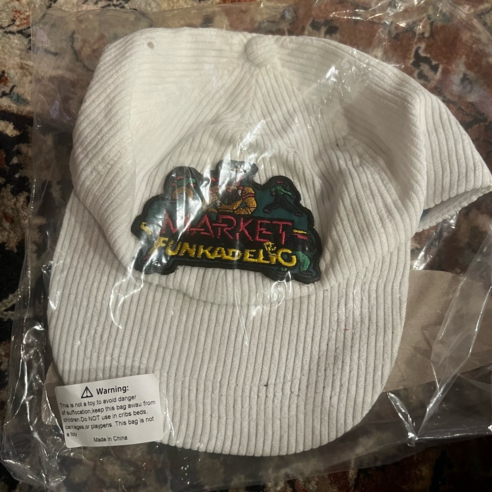 NWT Chinatown Market Funkadelic George Clinton White Textured Hat unopened